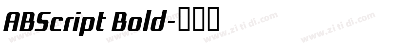 ABScript Bold字体转换